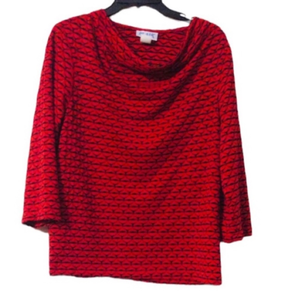 BLAIR Red And Black DRESS Blouse SIZE Medium